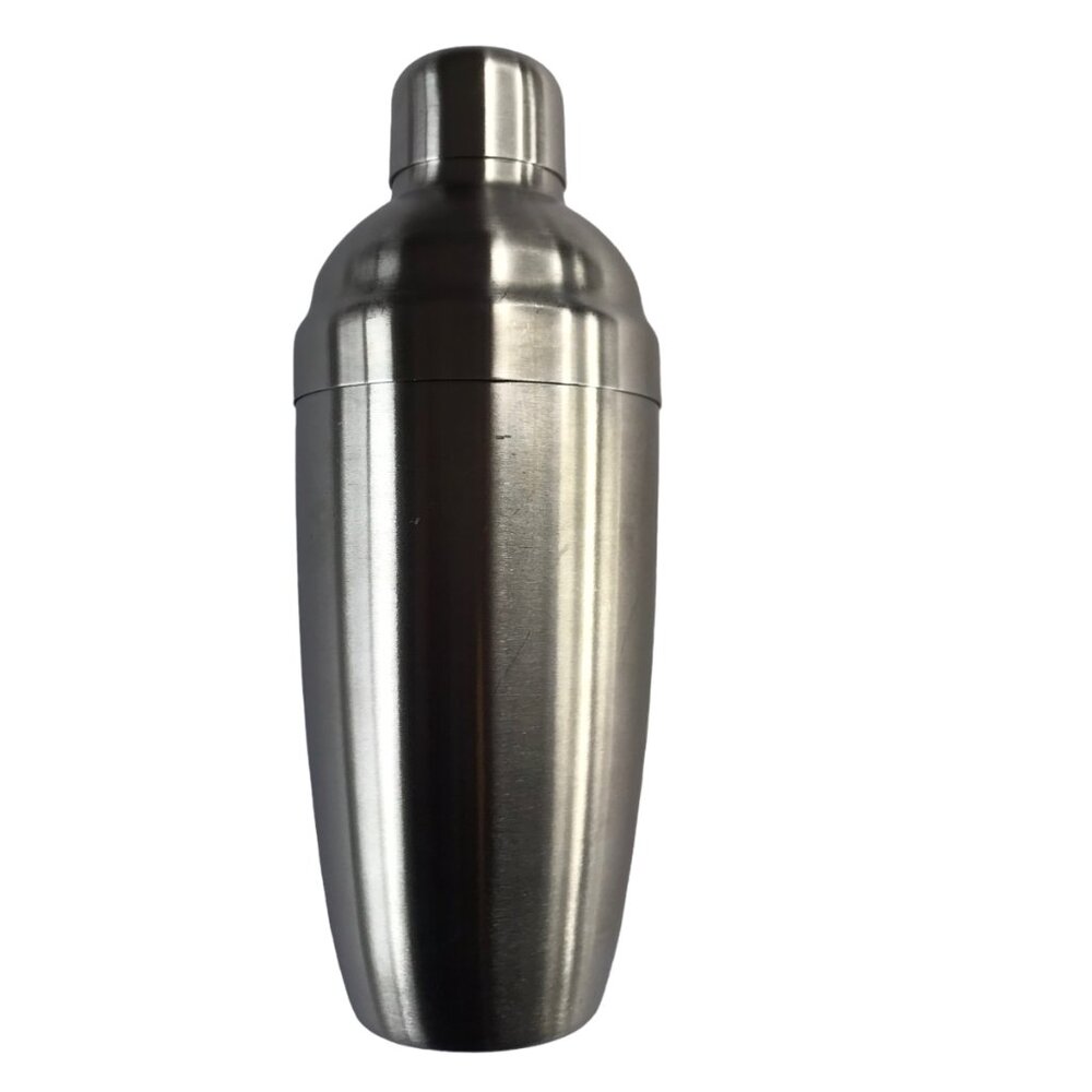 IKEA Stainless Steel Silver Cocktail Shaker w/ Lid, Strainer, Medium